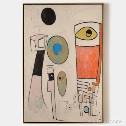 BUYARTVIEW Whimsical Forms – Colorful Abstract Painting, Vertical - image 1