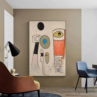 BUYARTVIEW Whimsical Forms – Colorful Abstract Painting, Vertical - image 2