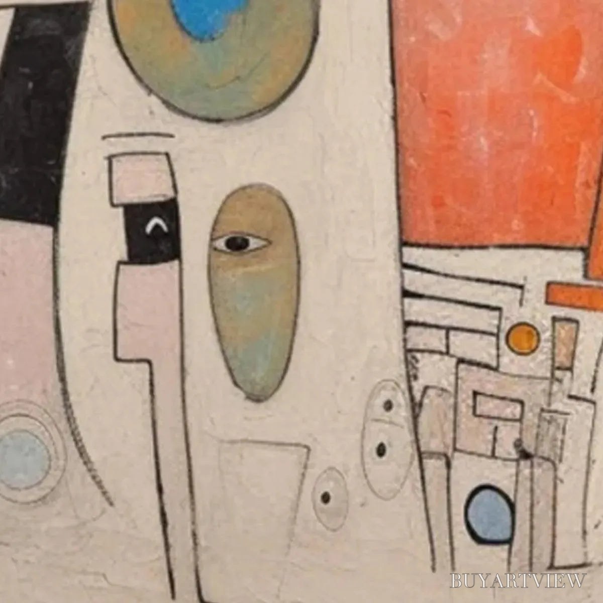 BUYARTVIEW Whimsical Forms – Colorful Abstract Painting, Vertical - image 4