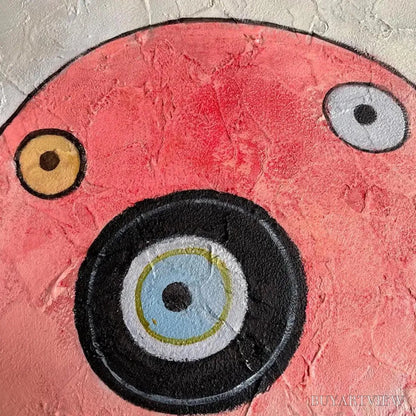 BUYARTVIEW Playful Truck – Whimsical Abstract Painting, Square - image 3