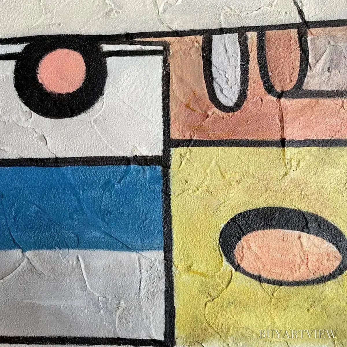BUYARTVIEW Playful Truck – Whimsical Abstract Painting, Square - image 6