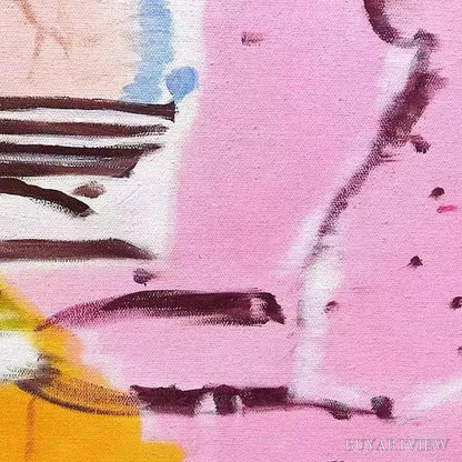 BUYARTVIEW Pink Expression – Abstract Expressionist Painting, Pink - image 5