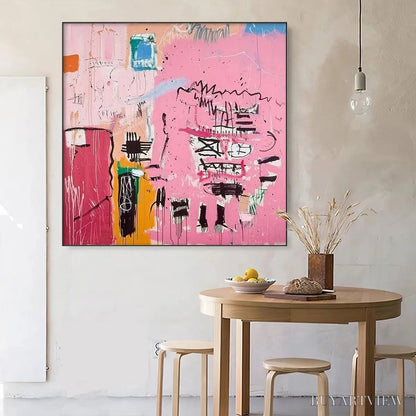 BUYARTVIEW Pink Expression – Abstract Expressionist Painting, Pink - image 6