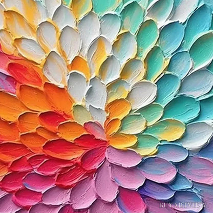 BUYARTVIEW Rainbow Burst – Textured Abstract Painting in Rainbow Colors - image 5