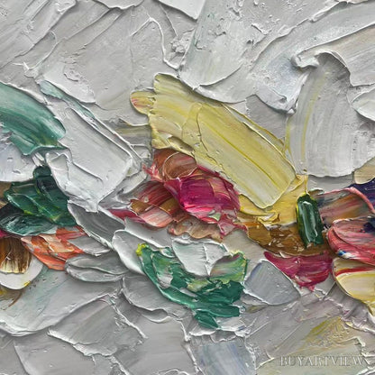 BUYARTVIEW Confetti Dream – Textured Abstract Painting in Pastel Rainbow - image 3