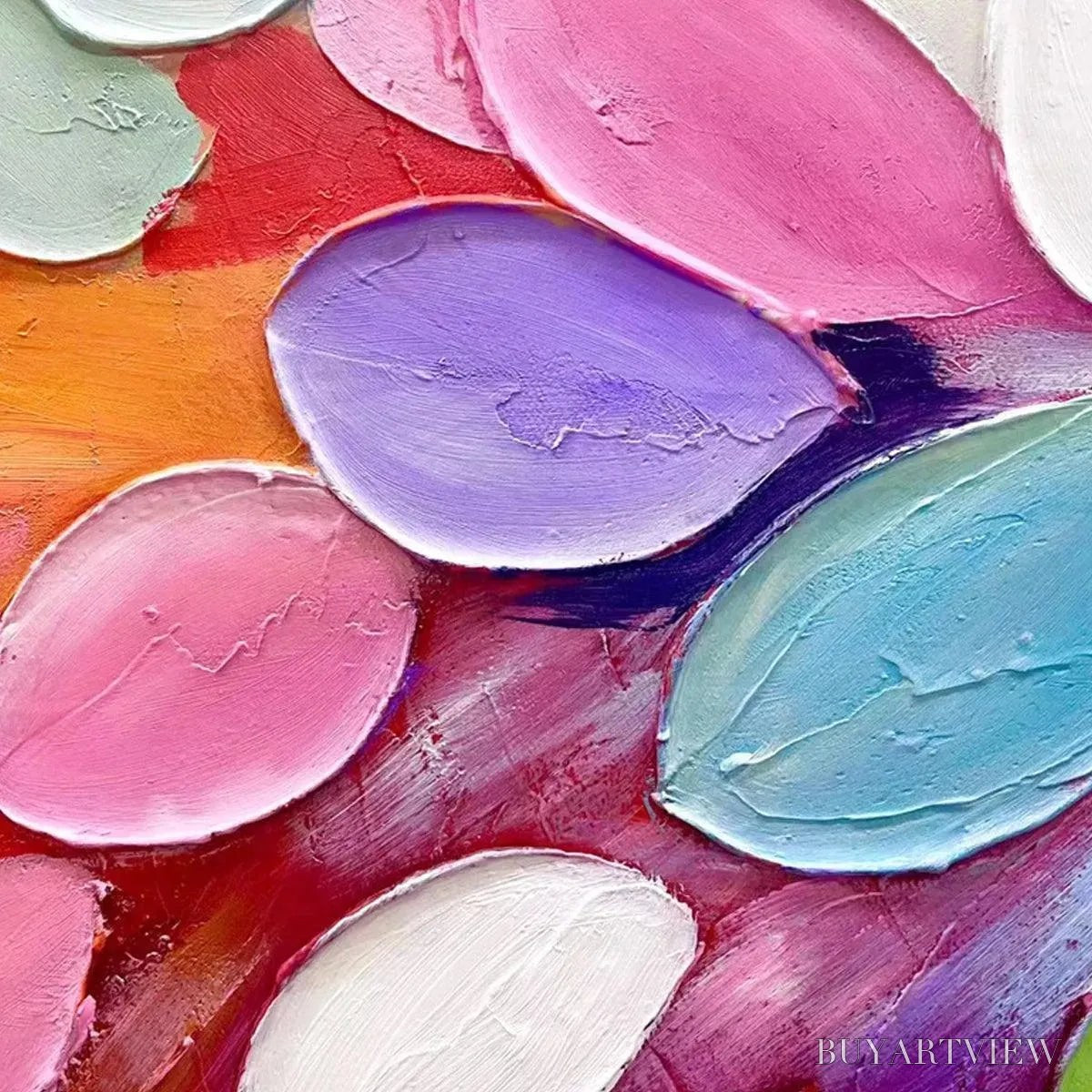 BUYARTVIEW Rainbow Burst – Textured Abstract Painting in Rainbow Colors - image 3