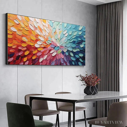 BUYARTVIEW Rainbow Burst – Textured Abstract Painting in Rainbow Colors - image 6