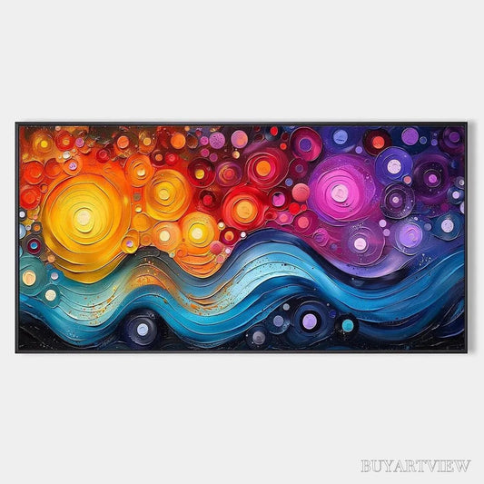 BUYARTVIEW Cosmic Whirl – Colorful Abstract Swirl Painting - image 1