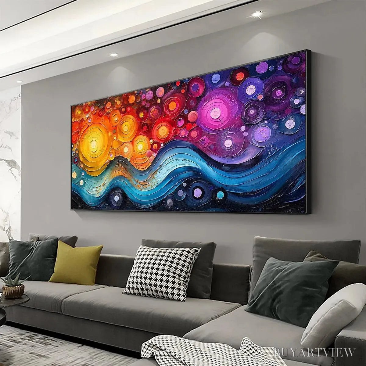 BUYARTVIEW Cosmic Whirl – Colorful Abstract Swirl Painting - image 4