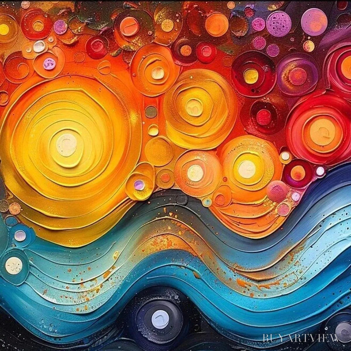 BUYARTVIEW Cosmic Whirl – Colorful Abstract Swirl Painting - image 5