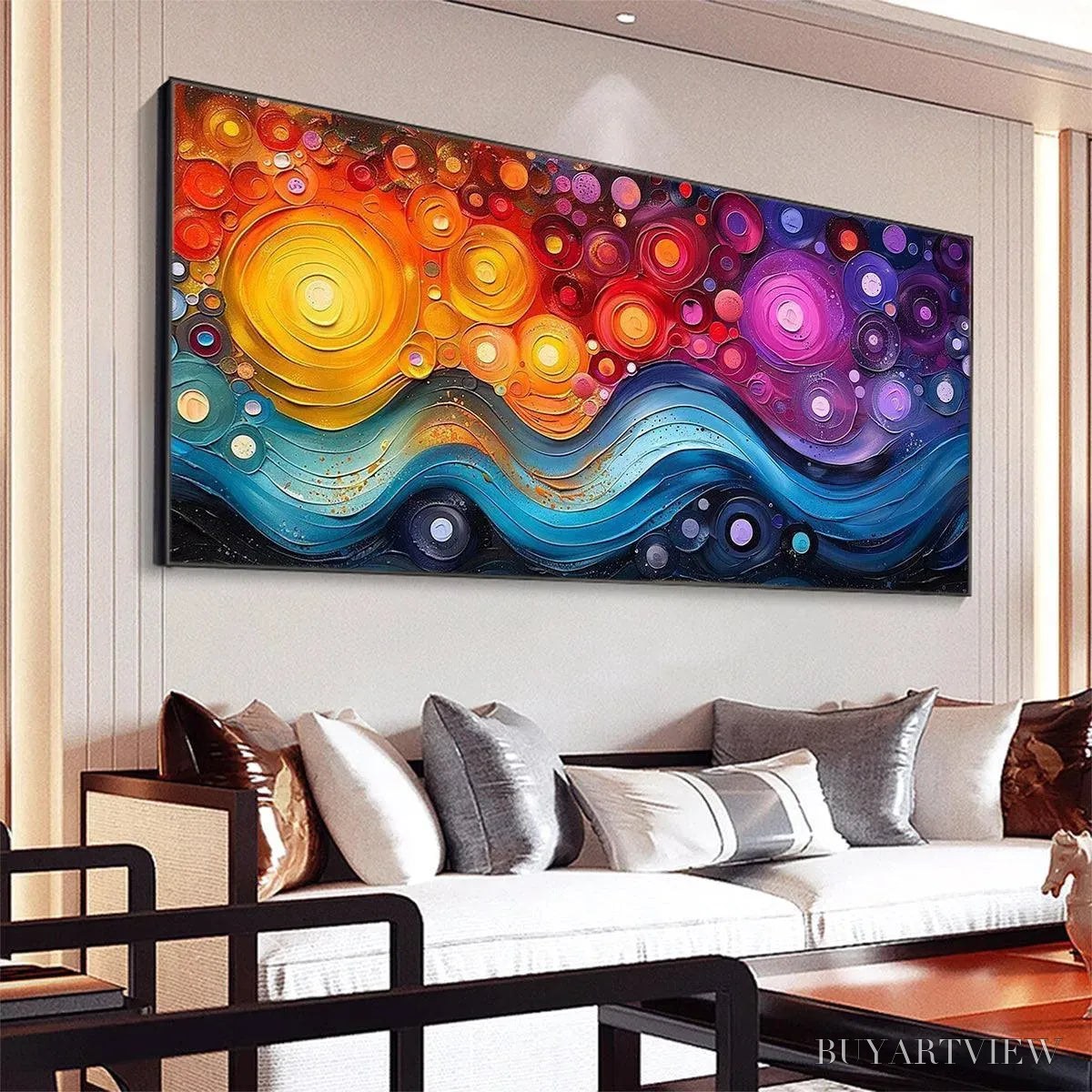 BUYARTVIEW Cosmic Whirl – Colorful Abstract Swirl Painting - image 6