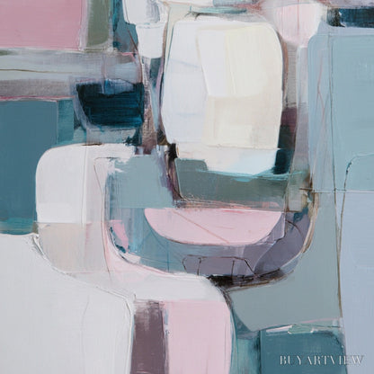 BUYARTVIEW Morning Blush – Soft Contemporary Abstract Block Painting - image 3