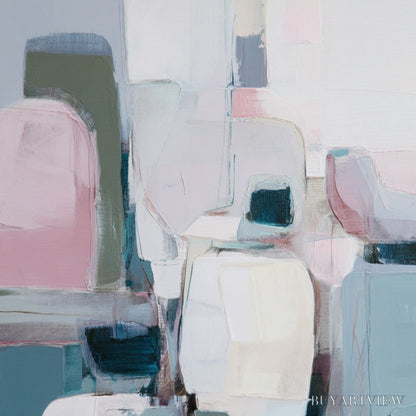 BUYARTVIEW Morning Blush – Soft Contemporary Abstract Block Painting - image 5