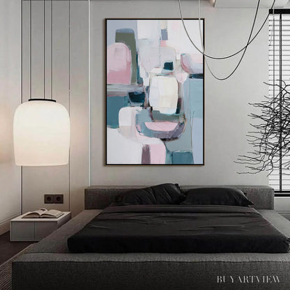 BUYARTVIEW Morning Blush – Soft Contemporary Abstract Block Painting - image 6