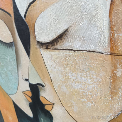 BUYARTVIEW Ready to Ship | Unity in Contrast | 28''X28'' | 70x70cm | Black Frame - image 4