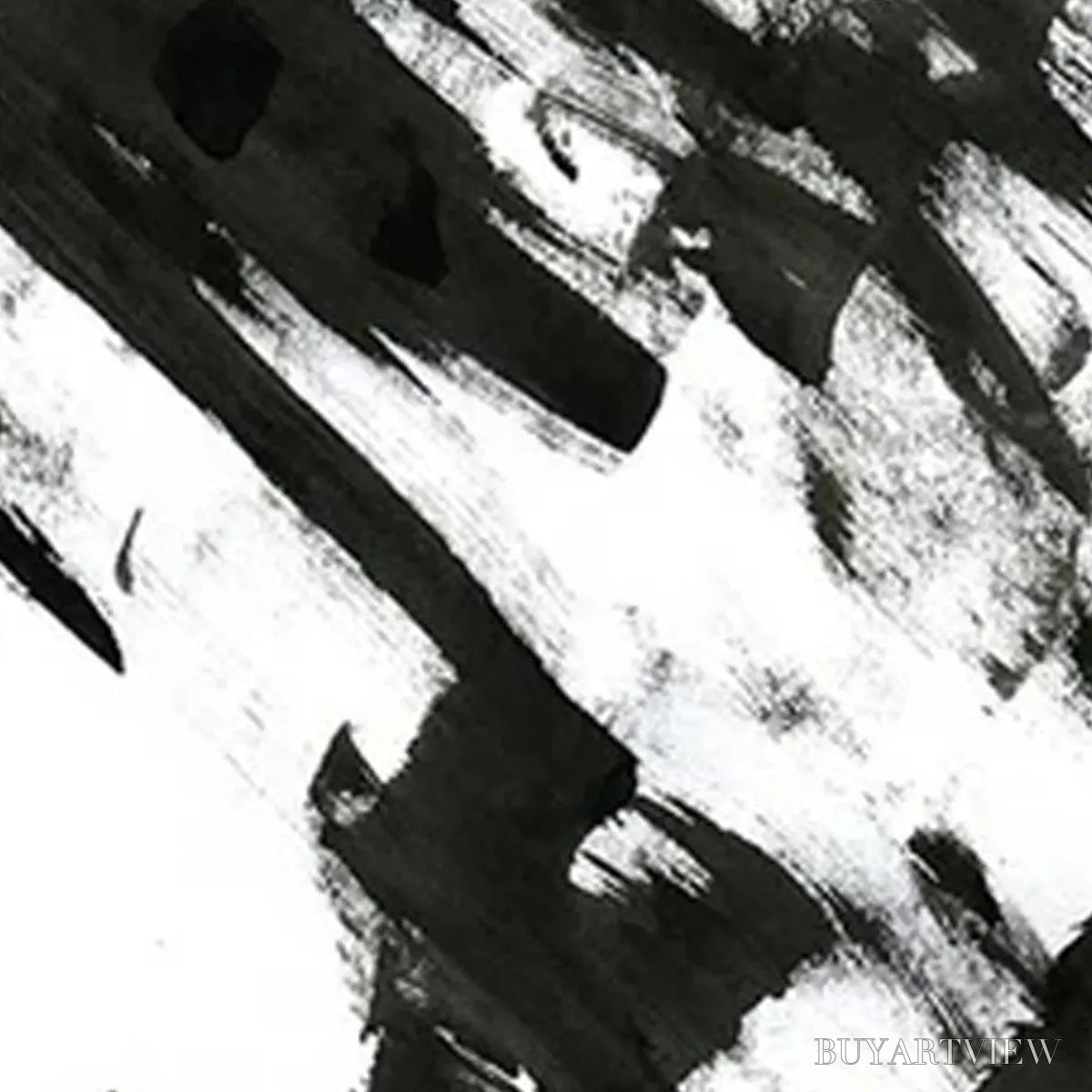 BUYARTVIEW Black & White Abstract Triptych – Abstract Painting Set of 3, Vertical - image 3