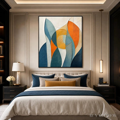 BUYARTVIEW Solstice – Textured Geometric Abstract Oil Painting - image 4