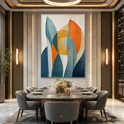 BUYARTVIEW Solstice – Textured Geometric Abstract Oil Painting - image 6