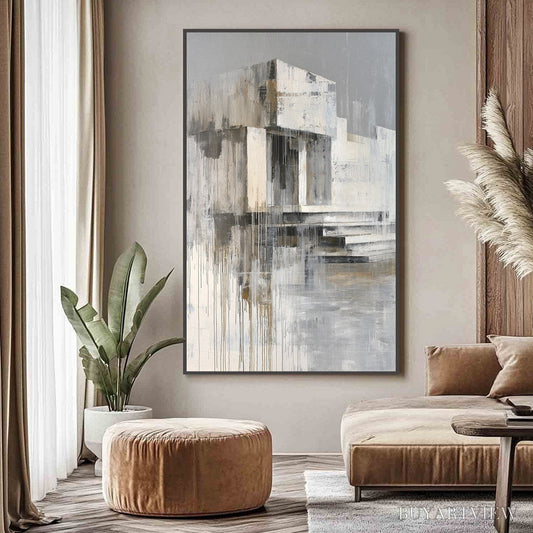 BUYARTVIEW Sanctuary – Abstract Architectural Painting - image 2