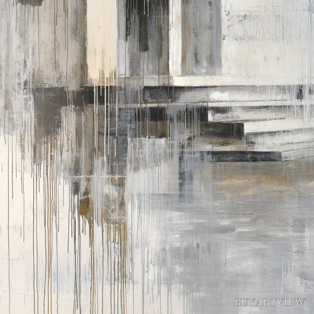 BUYARTVIEW Sanctuary – Abstract Architectural Painting - image 3