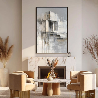 BUYARTVIEW Sanctuary – Abstract Architectural Painting - image 6