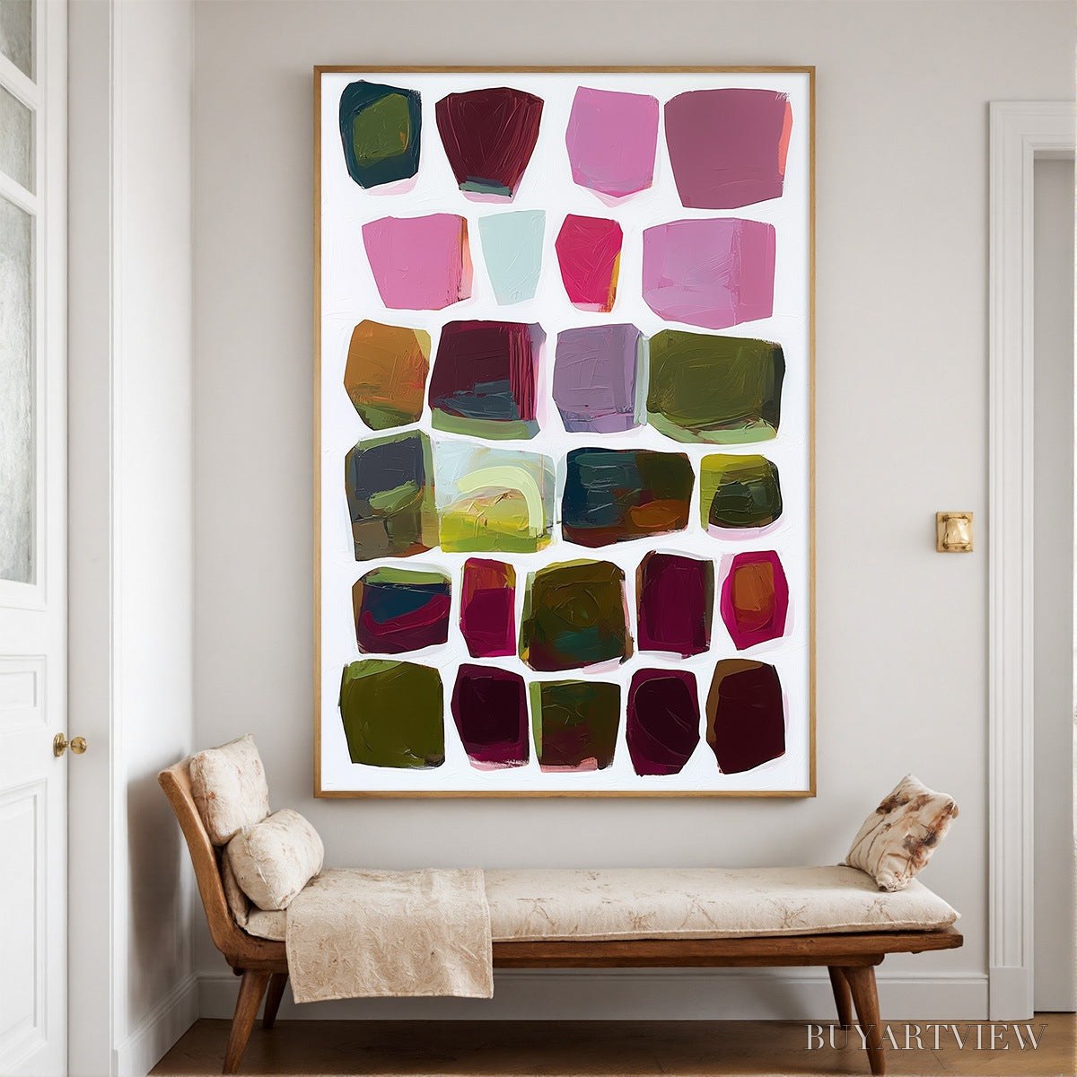 BUYARTVIEW Jewel Tones – Abstract Geometric Oil Painting - image 2
