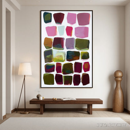 BUYARTVIEW Jewel Tones – Abstract Geometric Oil Painting - image 4