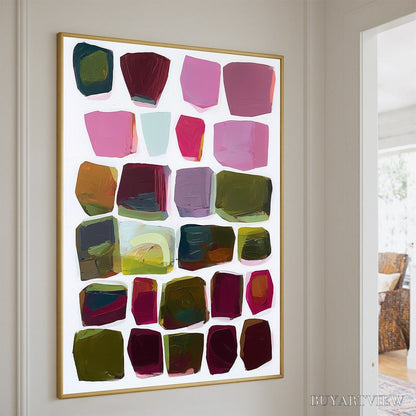 BUYARTVIEW Jewel Tones – Abstract Geometric Oil Painting - image 5