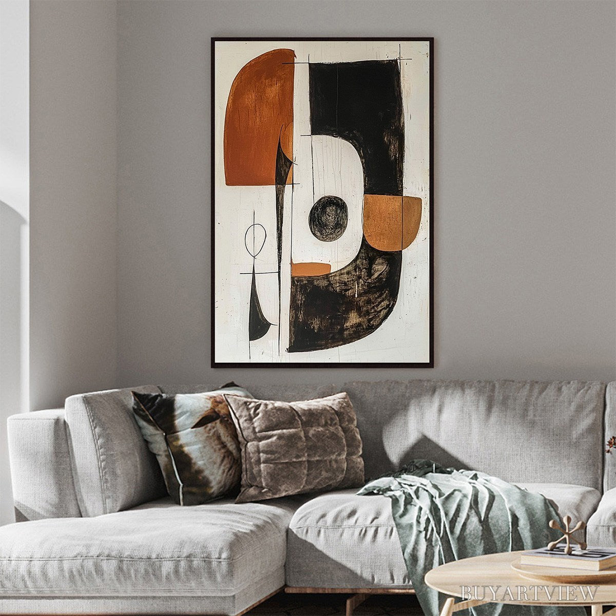 BUYARTVIEW Construct – Modern Abstract Geometric Oil Painting - image 5