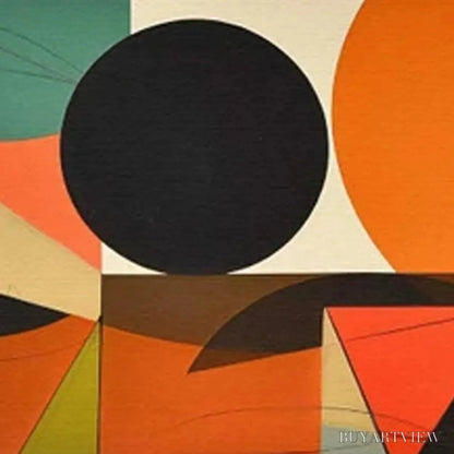 BUYARTVIEW Mid-Century Modern Geometric Panoramic – Abstract Painting, Panoramic , Mid-Century Modern Decor - image 3