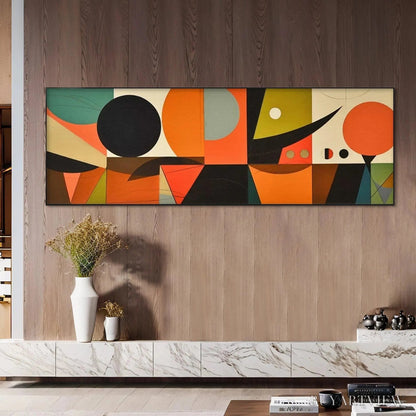 BUYARTVIEW Mid-Century Modern Geometric Panoramic – Abstract Painting, Panoramic , Mid-Century Modern Decor - image 4