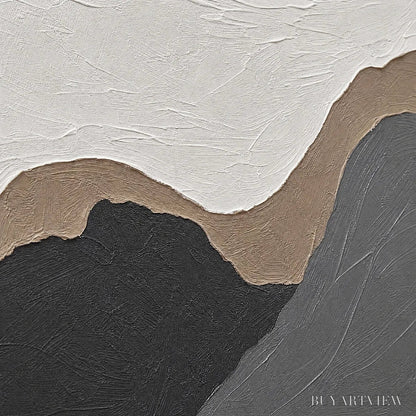 BUYARTVIEW Terra Firma – Textured Minimalist Abstract Earth-Tone Triptych - image 3