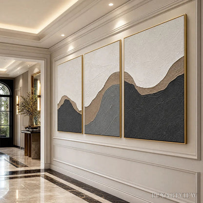 BUYARTVIEW Terra Firma – Textured Minimalist Abstract Earth-Tone Triptych - image 5