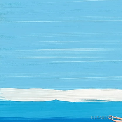 BUYARTVIEW the Plunge – Minimalist Blue Art of a Summer Pool Scene - image 5