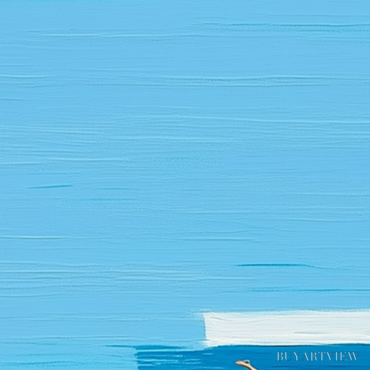 BUYARTVIEW the Plunge – Minimalist Modern Art of a Summer Pool Scene - image 5