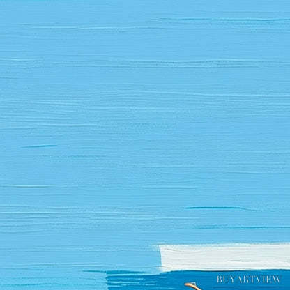 BUYARTVIEW the Plunge – Minimalist Modern Art of a Summer Pool Scene - image 5