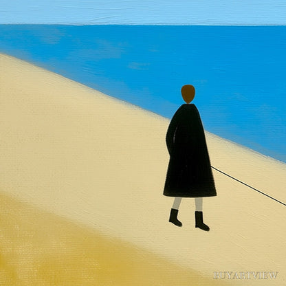 BUYARTVIEW Solitude – Minimalist Seaside Companion Painting - image 3