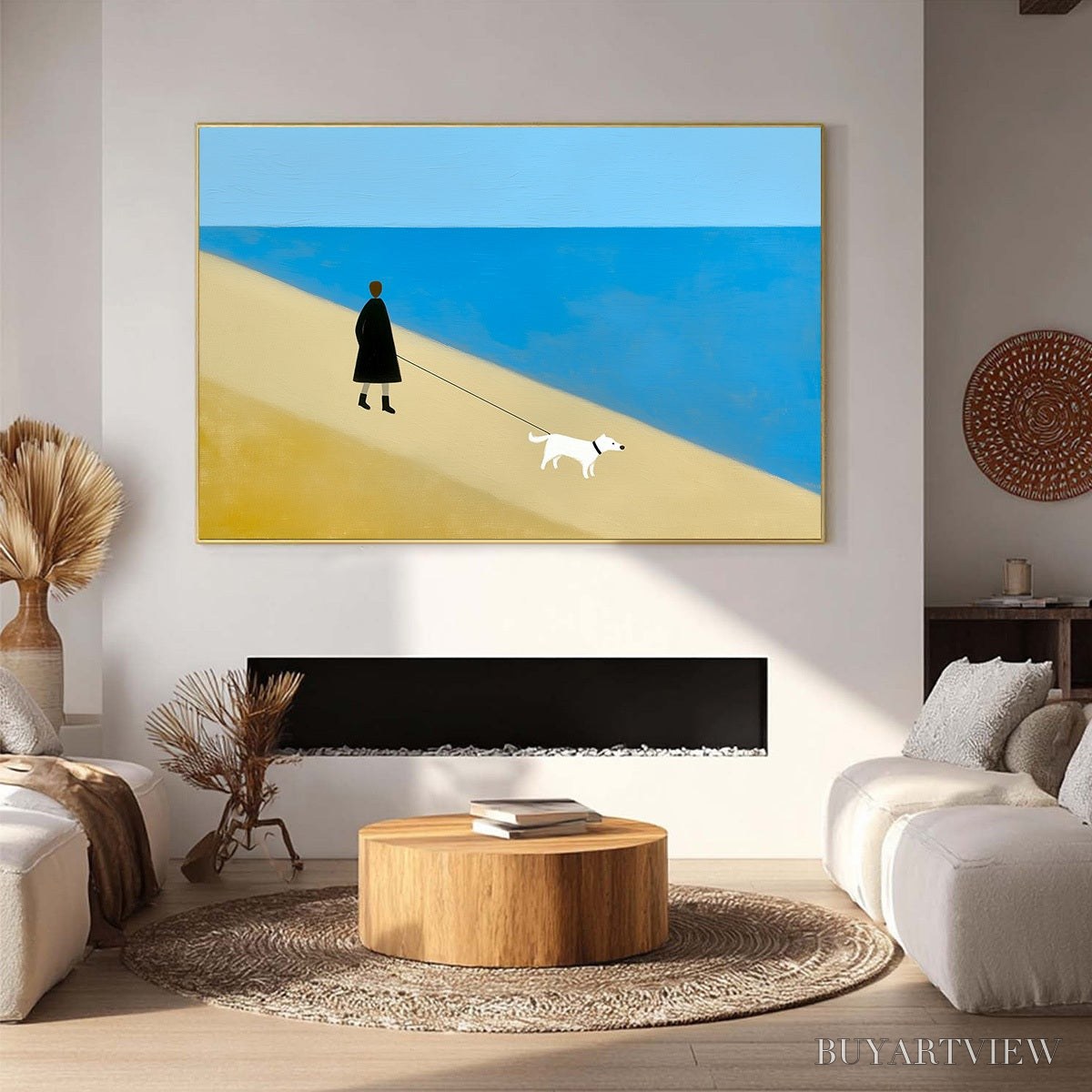 BUYARTVIEW Solitude – Minimalist Seaside Companion Painting - image 4