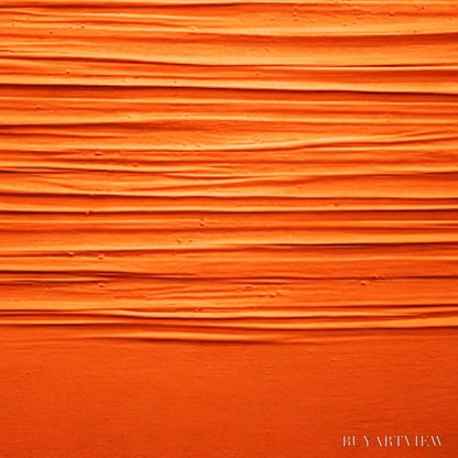 BUYARTVIEW Saffron Rhythm – Vibrant Textured Minimalist Orange Painting - image 5