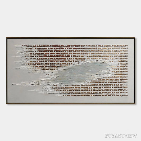 BUYARTVIEW Fragments of Time – Textured Minimalist Architectural Abstract Painting - image 1