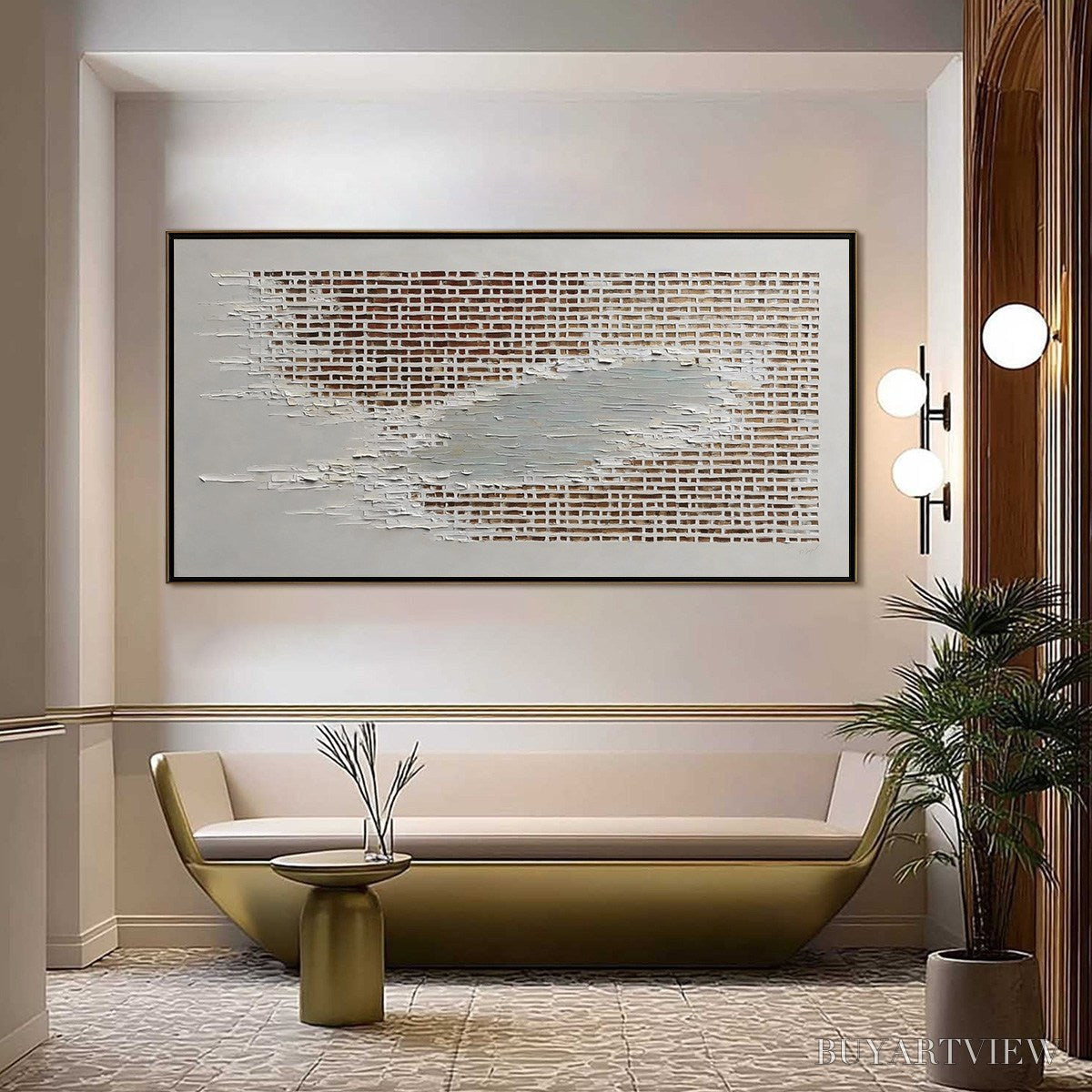 BUYARTVIEW Fragments of Time – Textured Minimalist Architectural Abstract Painting - image 4