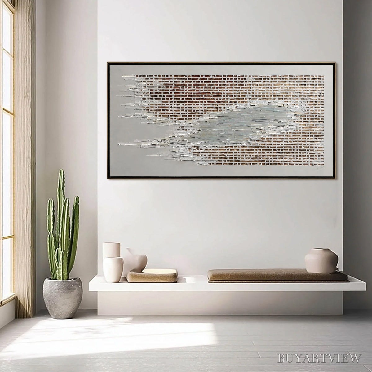 BUYARTVIEW Fragments of Time – Textured Minimalist Architectural Abstract Painting - image 6