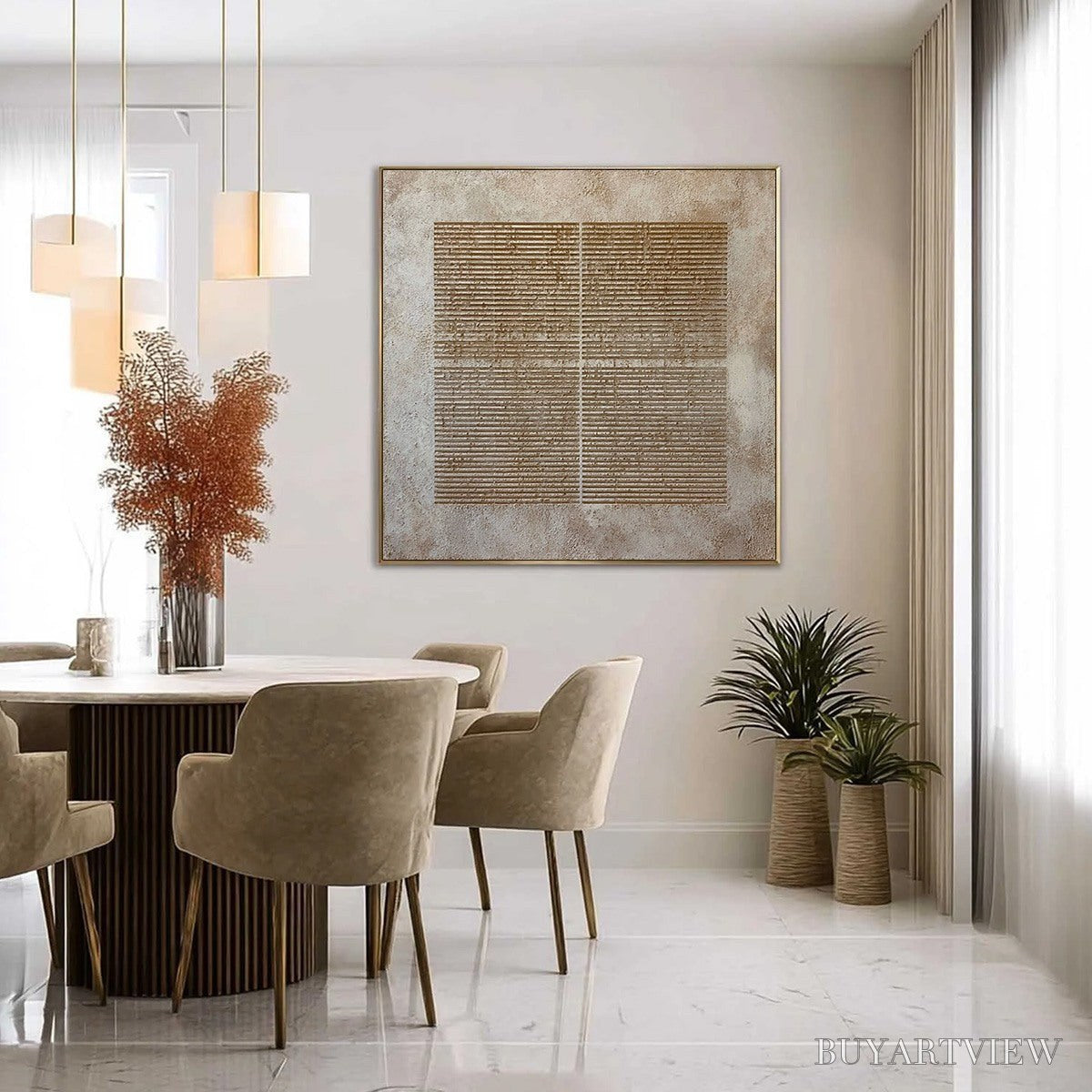 BUYARTVIEW Codex – Large Square Textured Minimalist Abstract Painting - image 4