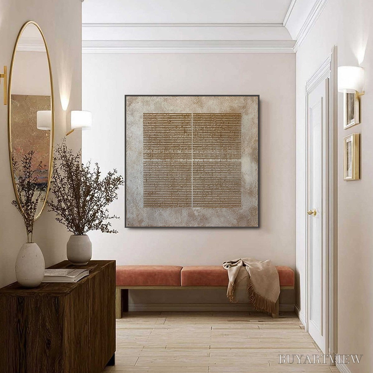 BUYARTVIEW Codex – Large Square Textured Minimalist Abstract Painting - image 6