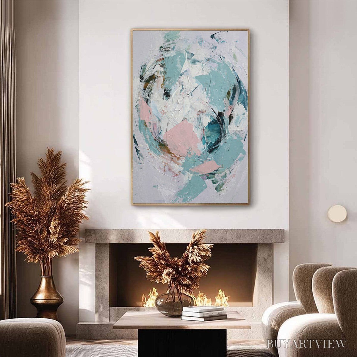 BUYARTVIEW First Blush – Textured Modern Abstract Painting - image 4