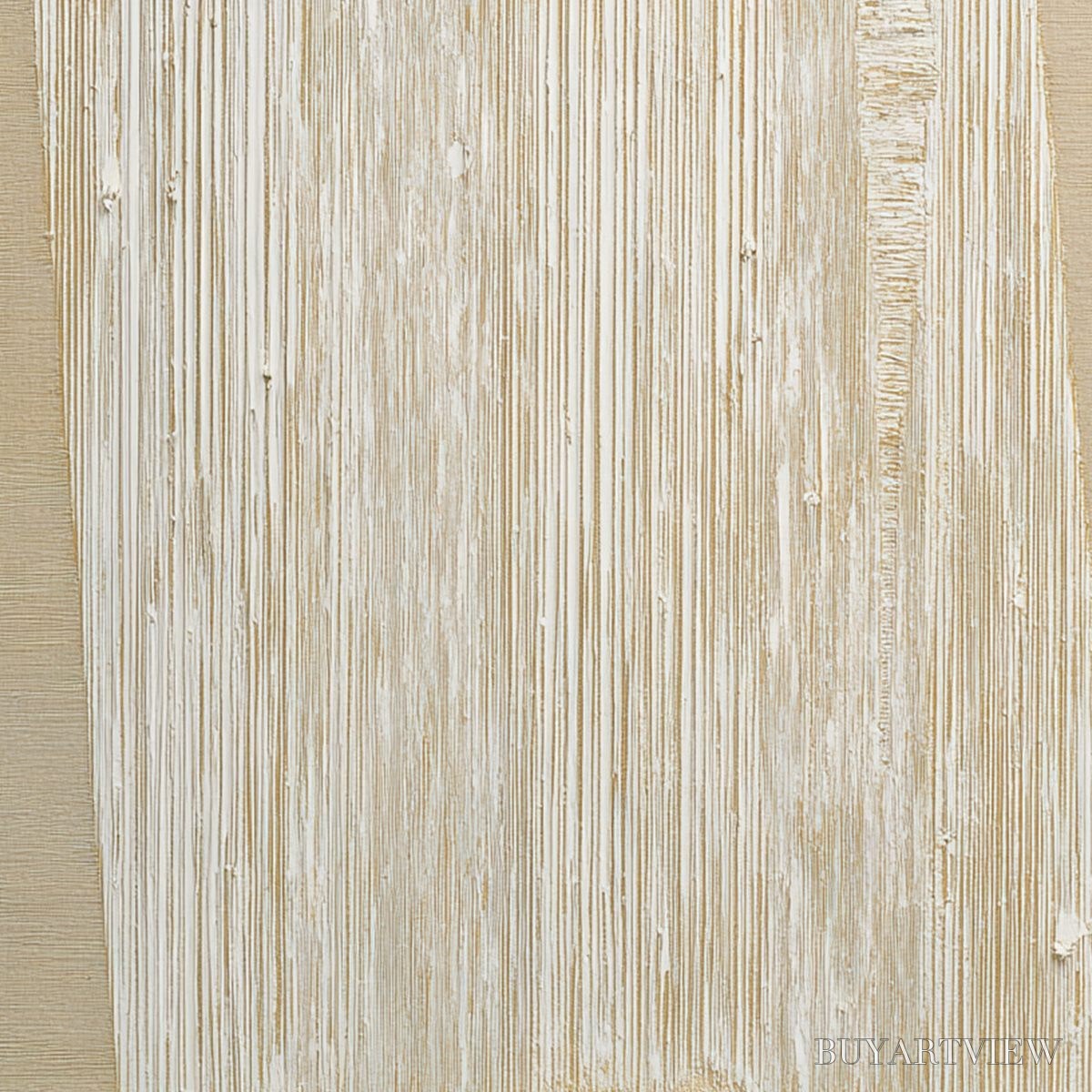 BUYARTVIEW Linear Calm – Textured Minimalist Abstract Painting in Beige - image 3