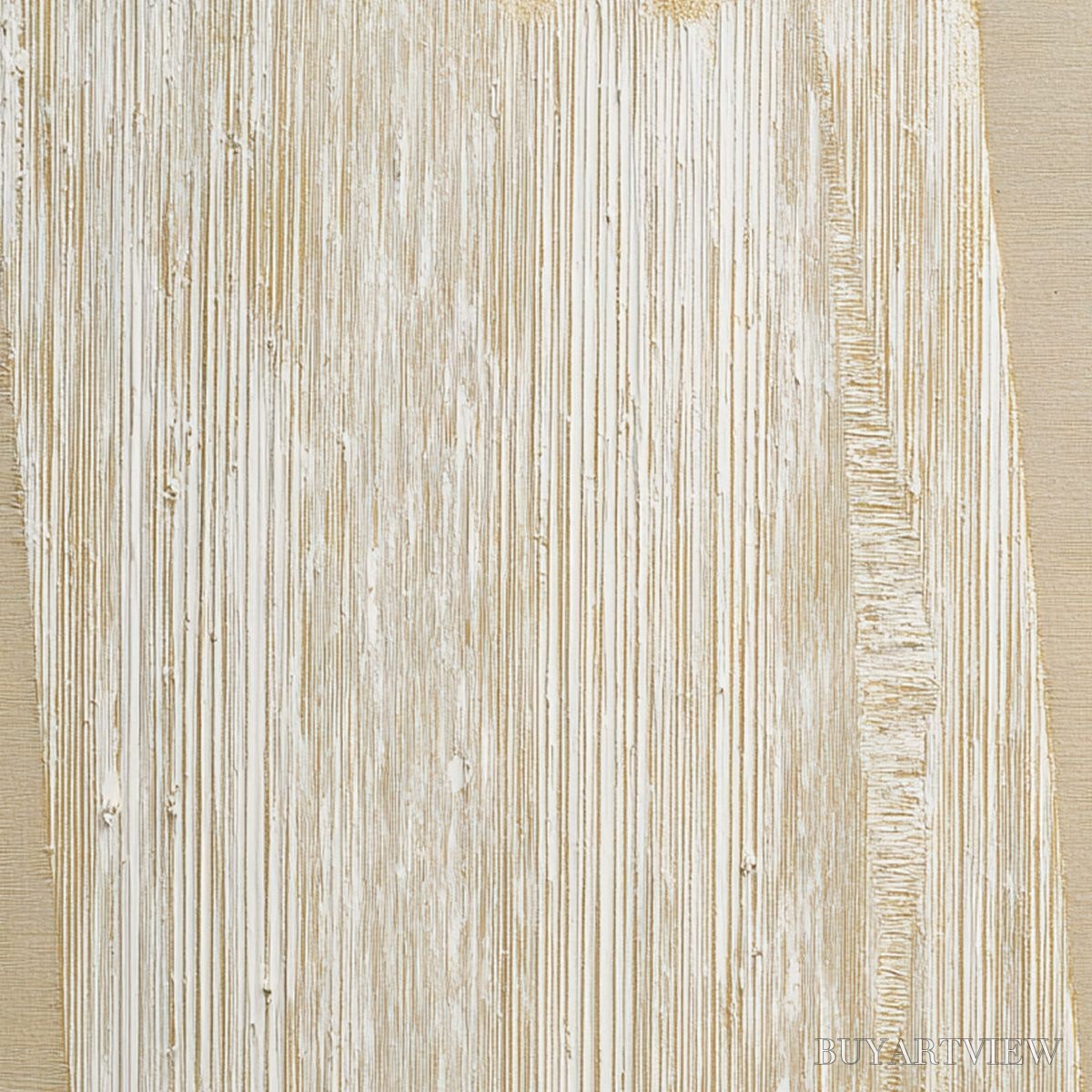 BUYARTVIEW Linear Calm – Textured Minimalist Abstract Painting in Beige - image 5