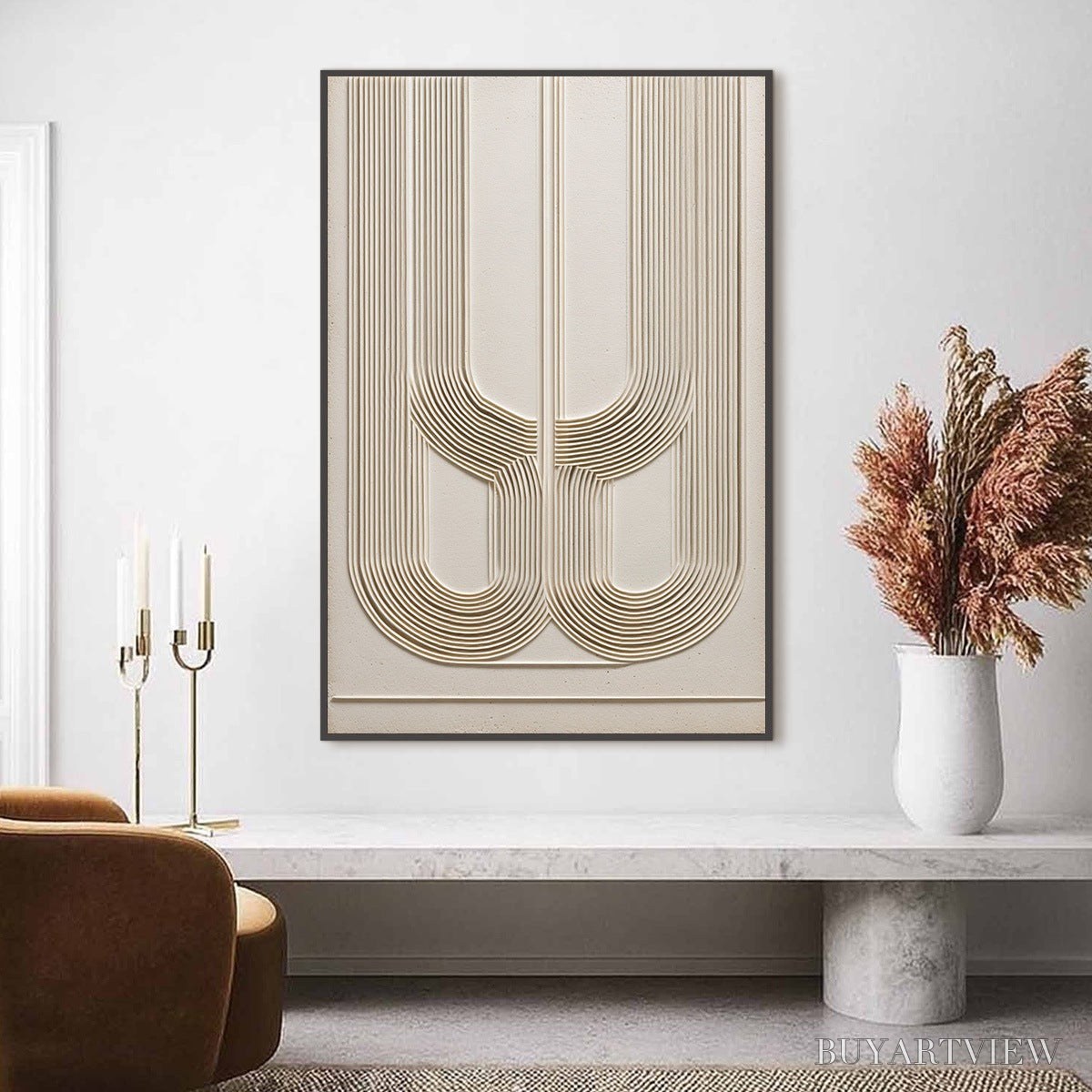 BUYARTVIEW Arcade – Textured Minimalist Architectural Abstract Painting - image 2