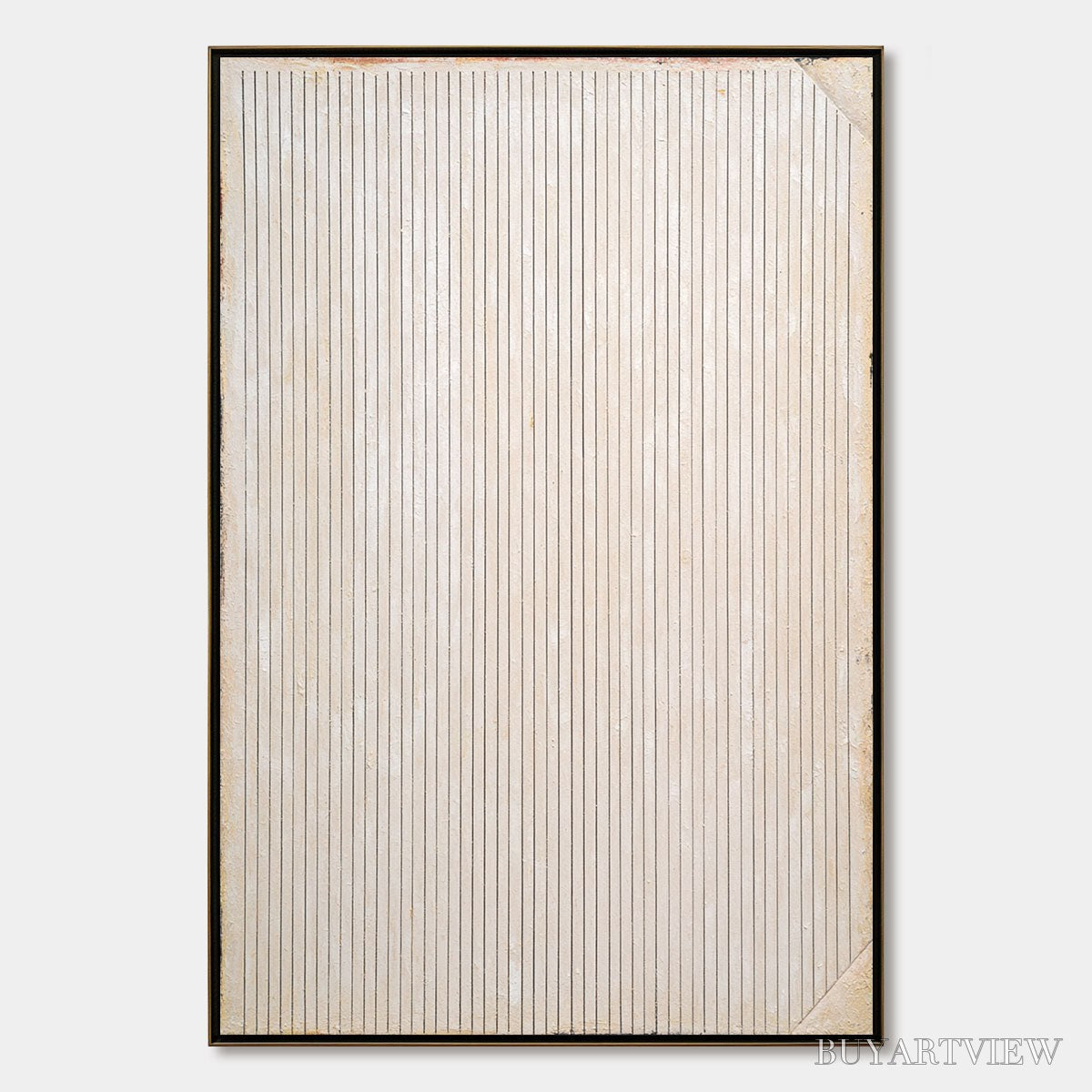 BUYARTVIEW Linear Calm – Textured Minimalist Abstract Line Art Painting - image 1