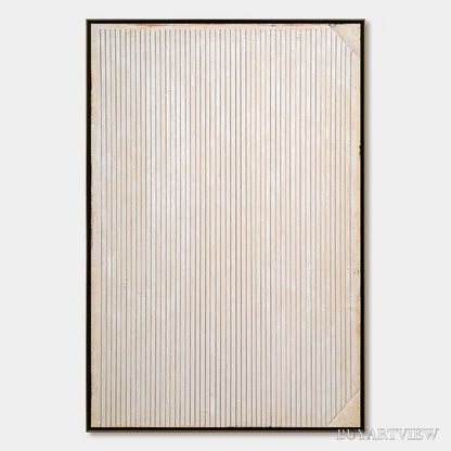 BUYARTVIEW Linear Calm – Textured Minimalist Abstract Line Art Painting - image 1